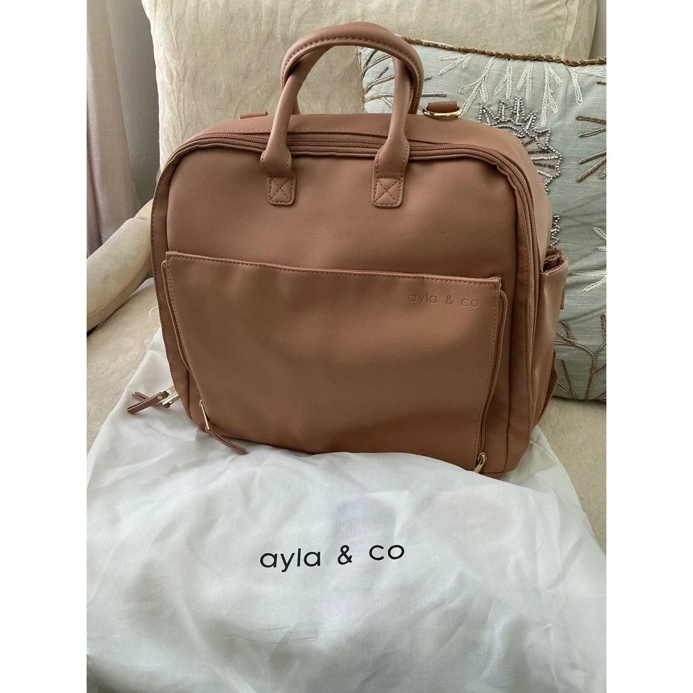 AYLA & CO THE AYLA DIAPER BAG CAFFE Backpack